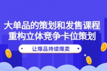 大单品的策划和发售课程：重构立体竞争卡位策划，让爆品持续爆卖-副业网