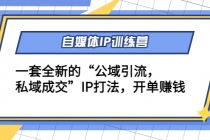自媒体IP训练营(12+13期)一套全新的“公域引流，私域成交”IP打法 开单赚钱-副业网