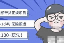 京东短视频带货项目：每天操作2小时，月收益3000+副业项目-价值1988元-副业网