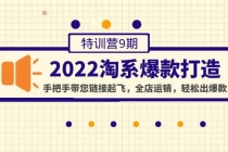 2022淘系爆款打造特训营9期：手把手带您链接起飞，全店运销，轻松出爆款-副业网