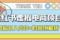 最新小红书项目-学科虚拟资料搞钱玩法，号称日入300+的案例解析-副业网