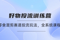 好物推广投流训练营：零食混剪赛道投流玩法，全系统课程！-副业网