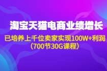 淘系天猫电商业绩增长：已培养上千位卖家实现100W+利润-副业网