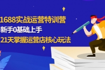 1688实战特训营：新手0基础上手，21天掌握运营店核心玩法-副业网