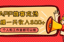 APP推客充场，实操一天收入800+个人和工作室都可以做(视频教程+渠道)-副业网