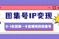 图集号IP变现，0-1去搭建一个能赚钱的图集号无水印-副业网