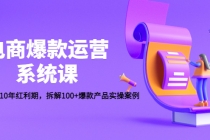 电商爆款运营系统课：迎接未来10年红利期，拆解100+爆款产品实操案例-副业网