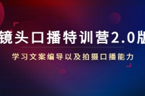 镜头口播特训营2.0版，学习文案编导以及拍摄口播能力-副业网