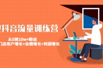 美业抖音流量训练营：从0到10w+粉丝 让你的门店用户增长+业绩增长+利润增长-副业网