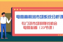 电商高利润市场系统分析课：专门讲市场的赚钱机会，电商必看-副业网