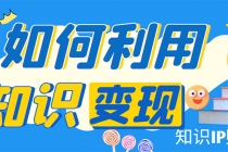 知识IP变现训练营：手把手带你如何做知识IP赚钱，助你逆袭人生！-副业网