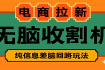 【信息差项目】外面收费588的电商拉新收割机项目【全套教程】-副业网