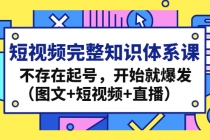 短视频完整知识体系课，不存在起号，开始就爆发-副业网