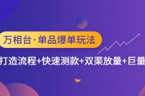 万相台·单品爆单玩法，单爆打造流程+快速测款+双渠放量+巨量引爆-副业网