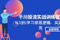 千川投流实战训练营：从0到1学习底层逻辑，实操干货全部传授(无中创水印)-副业网