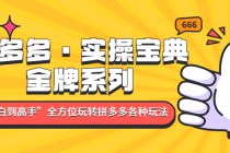 拼多多·实操宝典：金牌系列“小白到高手”带你全方位玩转拼多多各种玩法-副业网