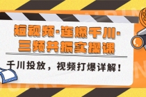 短视频·连爆千川·三频共振实操课，千川投放，视频打爆讲解！-副业网