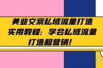 美业文案私域流量打造实用教程：学会私域流量打造和营销！-副业网