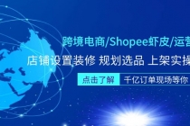 跨境电商/Shopee虾皮/运营实战训练营：店铺设置装修 规划选品 上架实操等等-副业网