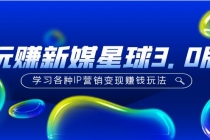 《玩赚新媒星球3.0版》学习各种IP营销变现赚钱玩法-副业网