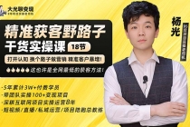 杨光·精准获客野路子：黑科技+快速加人玩法 个微7天加1000 企微爆加5w好友-副业网