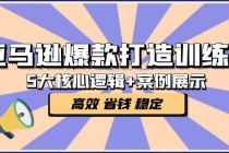 亚马逊爆款打造训练营：5大核心逻辑+案例展示 打造爆款链接 高效 省钱 稳定-副业网