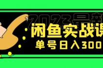 花599买的闲鱼项目：2023最新闲鱼实战课，单号日入300+-副业网