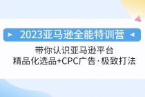 2023亚马逊全能特训营：玩转亚马逊平台+精品化·选品+CPC广告·极致打法-副业网
