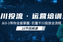 千川投流·运营培训班:从0-1带你全面掌握·巨量千川投放全流程!-副业网