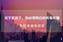 某公众号付费文章《关于买房子 你必须明白的所有关键-写在涨潮来临前》-副业网