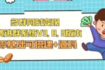 市面卖1288的最新多群同时变现付费进群系统V3.8.5版本(零基础可搭建+源码)-副业网