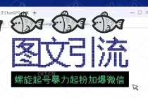 23年价值1980的图文引流创业粉螺旋起好技术暴力起粉加爆微信-副业网