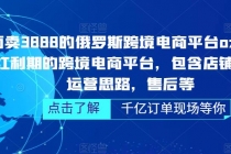 俄罗斯跨境电商平台ozon运营，包含店铺申请，运营思路，售后等-副业网