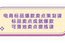 电商标品爆款卖点策划课，标品卖点成就爆款，可落地卖点提炼课-副业网