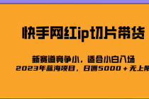 2023爆火的快手网红IP切片，号称日佣5000＋的蓝海项目，二驴的独家授权-副业网