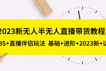 2023新无人半无人直播带货教程 OBS+直播伴侣玩法  基础+进阶+2023新课+话术-副业网