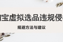 淘宝虚拟违规侵权规避方法与建议，6个部分详细讲解，做虚拟资源必看！-副业网