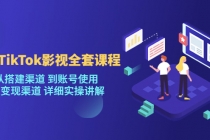 海外TikTok/影视全套课程，从搭建渠道 到账号使用 到变现渠道 详细实操讲解-副业网