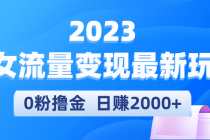 2023美女流量变现最新玩法，0粉撸金，日赚2000+，实测日引流300+-副业网