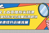 淘宝上首页/推荐实战课：0基础轻松学会流量运营规划，快速提升店铺流量！-副业网