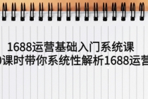 1688运营基础入门系统课，20课时带你系统性解析1688运营-副业网