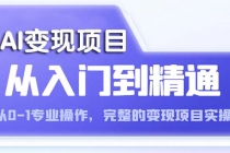 AI从入门到精通 从0-1专业操作，完整的变现项目实操-副业网