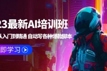 2023最新AI培训班：玩赚AI从入门到精通 自动写各种爆款脚本 (4月26更新)-副业网