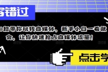 11招带你玩转自媒体，新手小白一看就会，让你快速抢占自媒体流量！-副业网