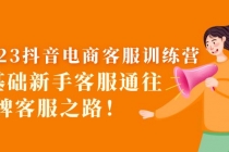 2023抖音·电商客服训练营：0基础新手客服通往金牌客服之路！-副业网