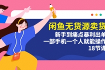 闲鱼无货源卖货：新手到痛点暴利出单，一部手机一个人就能操作-副业网