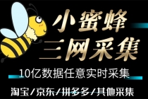 小蜜蜂三网采集，全新采集客源京东拼多多淘宝客户一键导出-副业网