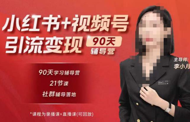李小月小红书90天辅营导‬第七期，熟悉新媒体平台|从零到一做爆款内容|商业变现-副业网