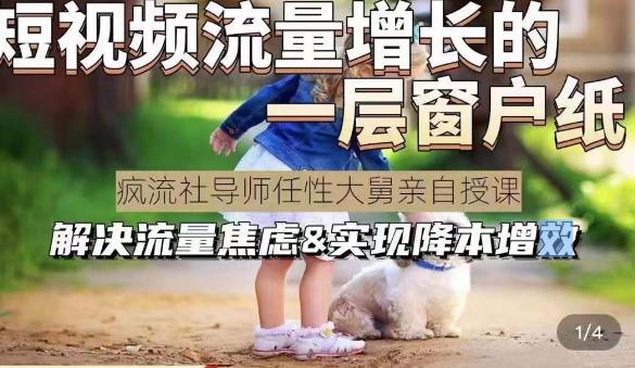 任性大舅·宠物行业短视频运营课(不讲废话)，短视频流量增长的一层窗户纸，解决流量焦虑&实现降本增效-副业网