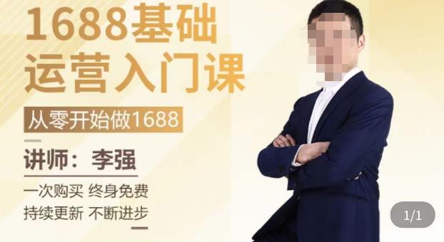 1688运营基础入门系统课，​20课时带你系统性解析1688运营-副业网